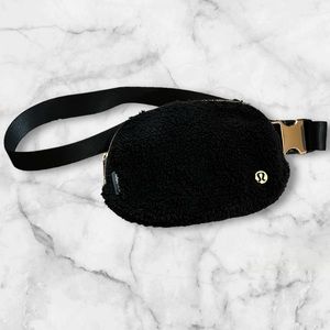 Lululemon Black Sherpa crossbody